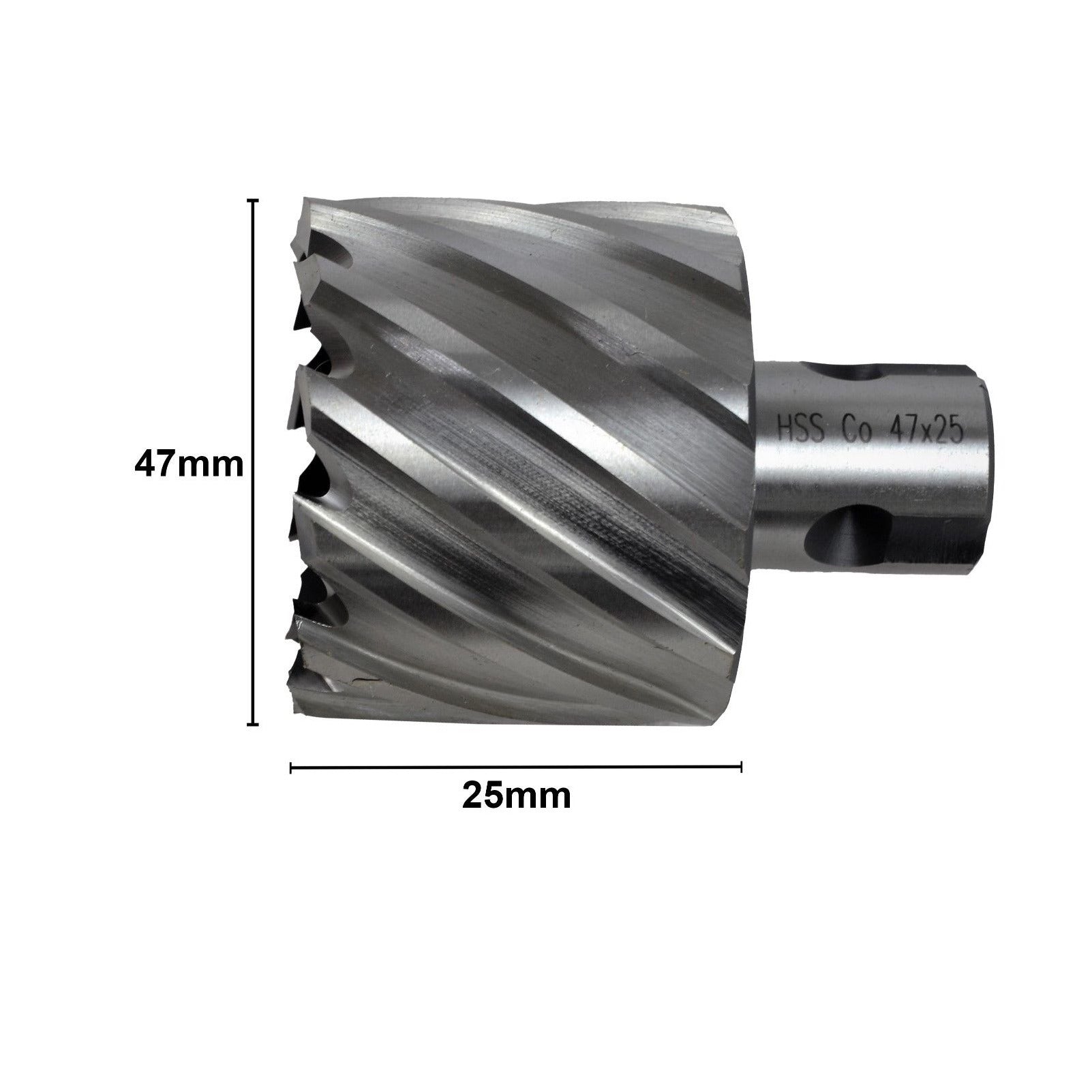 47x25 mm HSS Annular Broach Cutter ; Rotabroach Magnetic Drill ; Universal Shank
