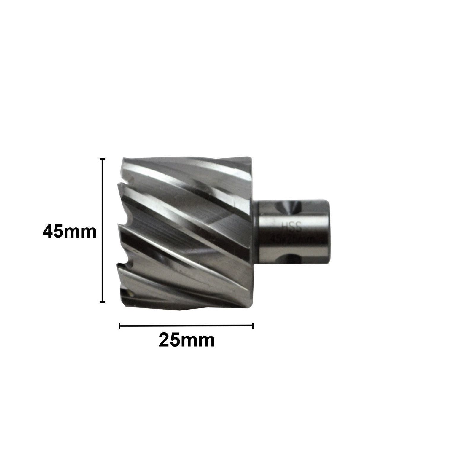 45x25 mm HSS Annular Broach Cutter ; Rotabroach Magnetic Drill ; Universal Shank