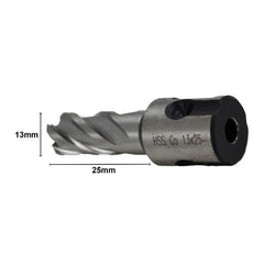 13 x 25mm HSS Annular Broach Cutter ; Rotabroach Magnetic Drill. ; Universal Shank