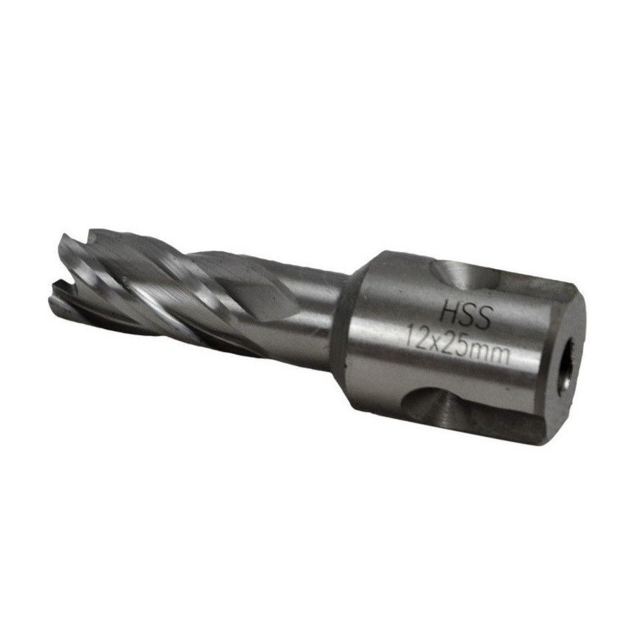 12 x 25mm HSS Annular Broach Cutter ; Rotabroach Magnetic Drill. ; Universal Shank