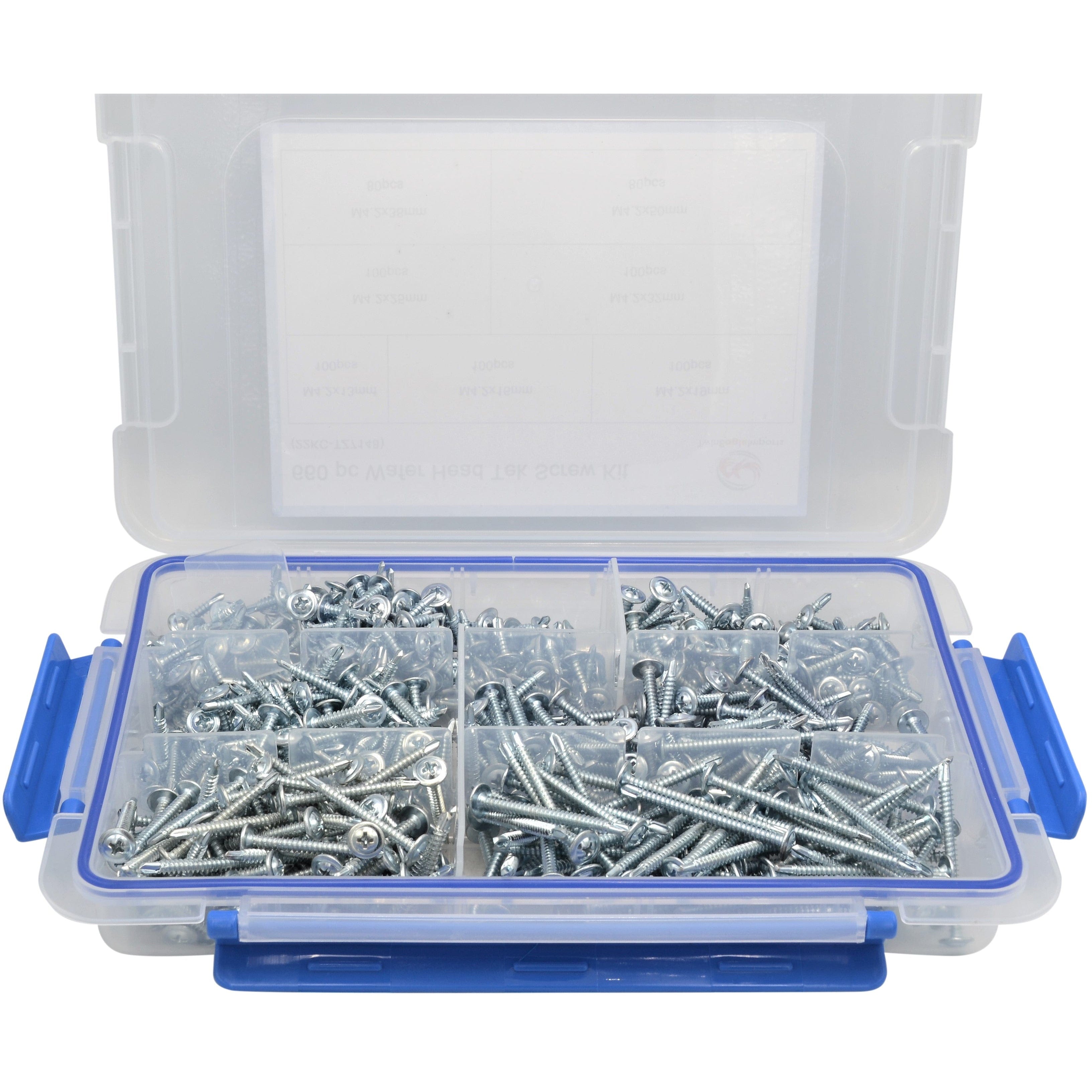 Twin Eagle Imports 660 Piece Phillips head wafer head tek screw grab kit assortment