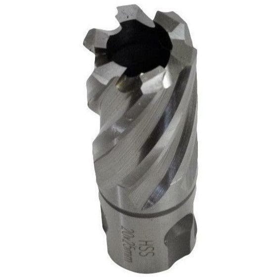 Twin Eagle Imports Annular Cutter 20 x 25mm D.O.C HSS Weldon Shank Annular Cutter
