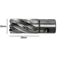 Twin Eagle Imports Annular Cutter 20 x 25mm D.O.C HSS Weldon Shank Annular Cutter