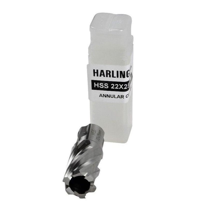 Twin Eagle Imports Annular Cutter 22 x 25mm D.O.C HSS Weldon Shank Annular Cutter