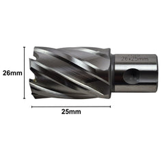 Twin Eagle Imports Annular Cutter 26 x 25mm D.O.C HSS Weldon Shank Annular Cutter