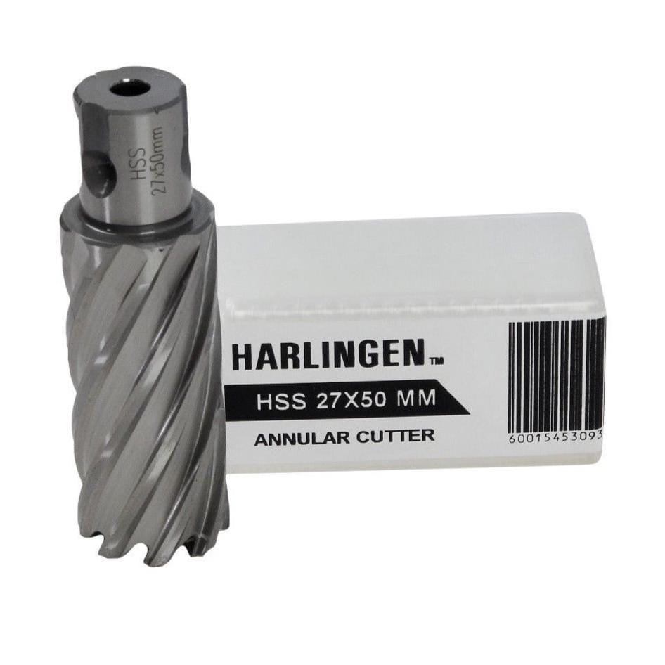 Twin Eagle Imports Annular Cutter 27 x 50mm D.O.C HSS Weldon Shank Annular Cutter