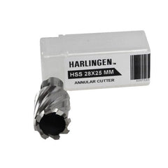 Twin Eagle Imports Annular Cutter 28 x 25mm D.O.C HSS Weldon Shank Annular Cutter