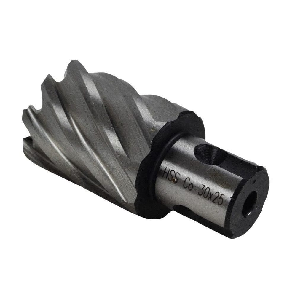 Twin Eagle Imports Annular Cutter 30 x 25mm D.O.C HSS Weldon Shank Annular Cutter
