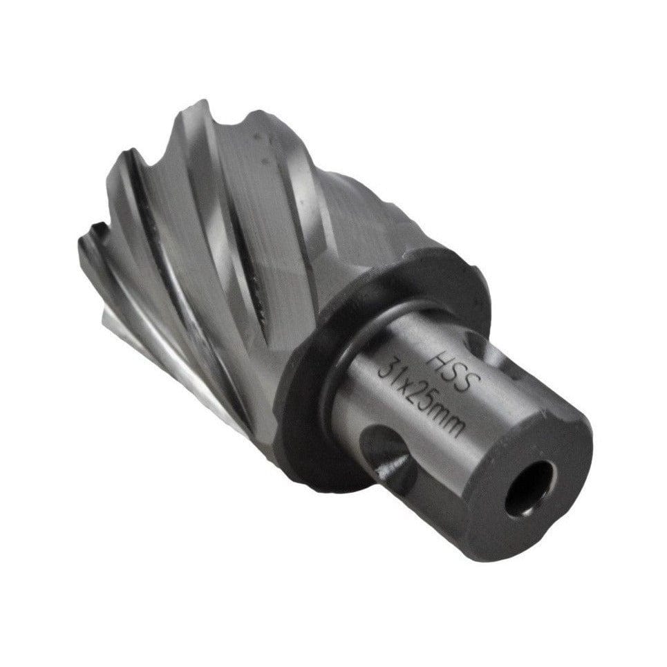 Twin Eagle Imports Annular Cutter 31 x 25mm D.O.C HSS Weldon Shank Annular Cutter