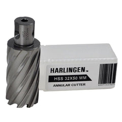 Twin Eagle Imports Annular Cutter 32 x 50mm D.O.C HSS Weldon Shank Annular Cutter