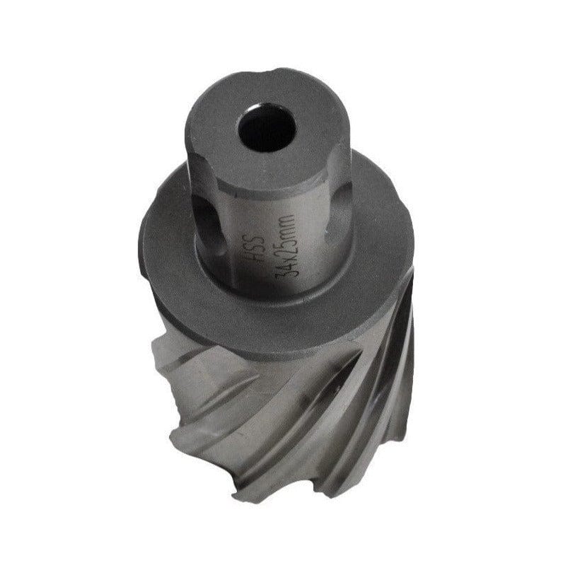 Twin Eagle Imports Annular Cutter 34 x 25mm D.O.C HSS Weldon Shank Annular Cutter