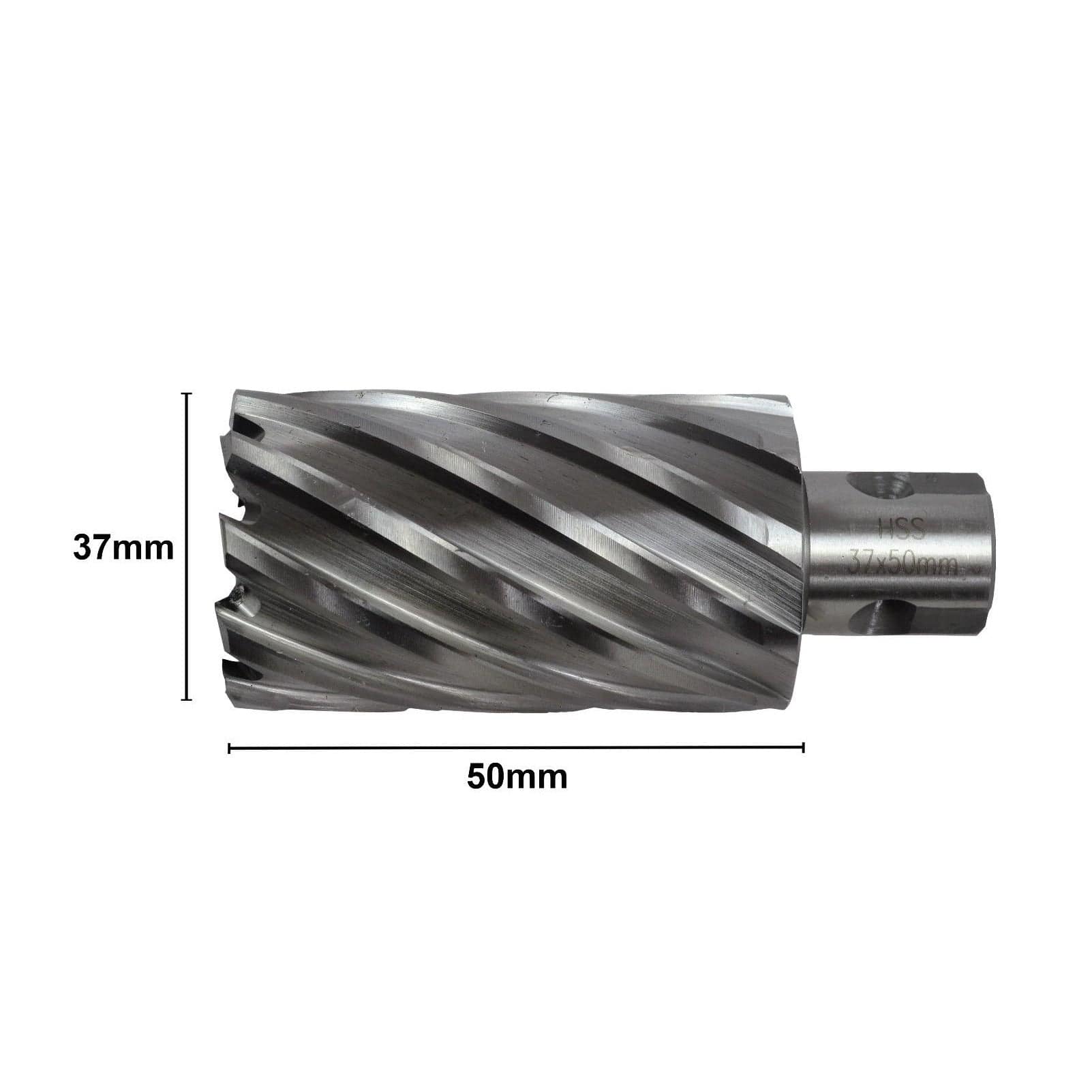 Twin Eagle Imports Annular Cutter 37 x 50mm D.O.C HSS Weldon Shank Annular Cutter