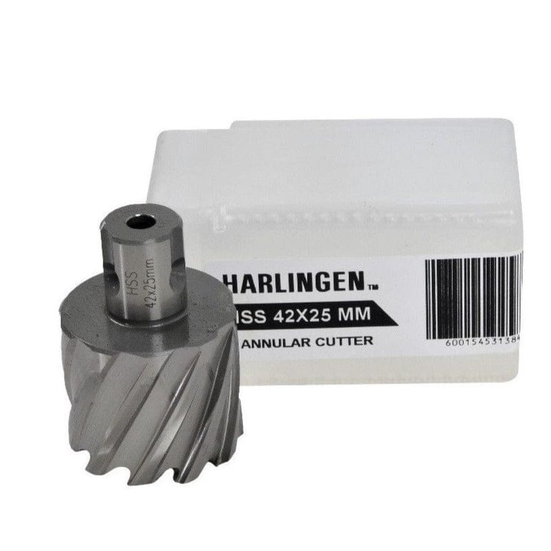 Twin Eagle Imports Annular Cutter 42 x 25mm D.O.C HSS Weldon Shank Annular Cutter