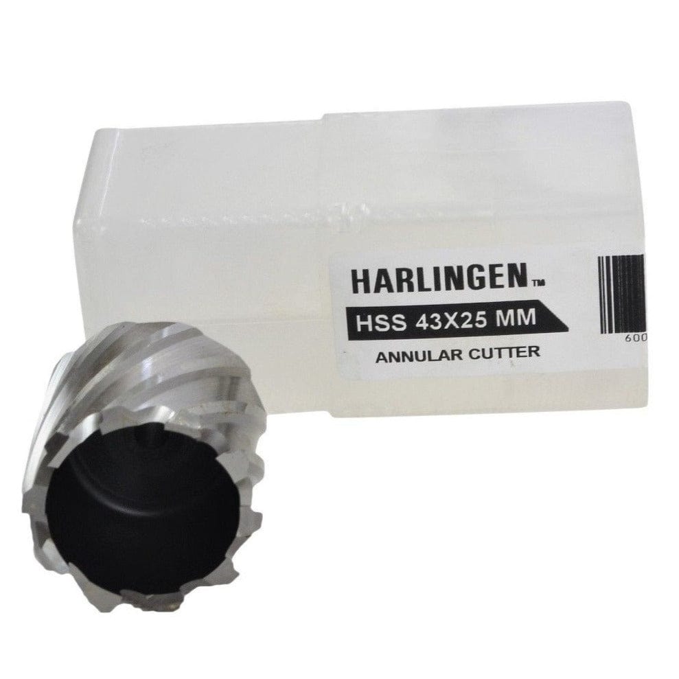 Twin Eagle Imports Annular Cutter 43 x 25mm D.O.C HSS Weldon Shank Annular Cutter