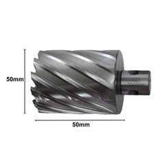 Twin Eagle Imports Annular Cutter 50 x 50mm D.O.C HSS Weldon Shank Annular Cutter