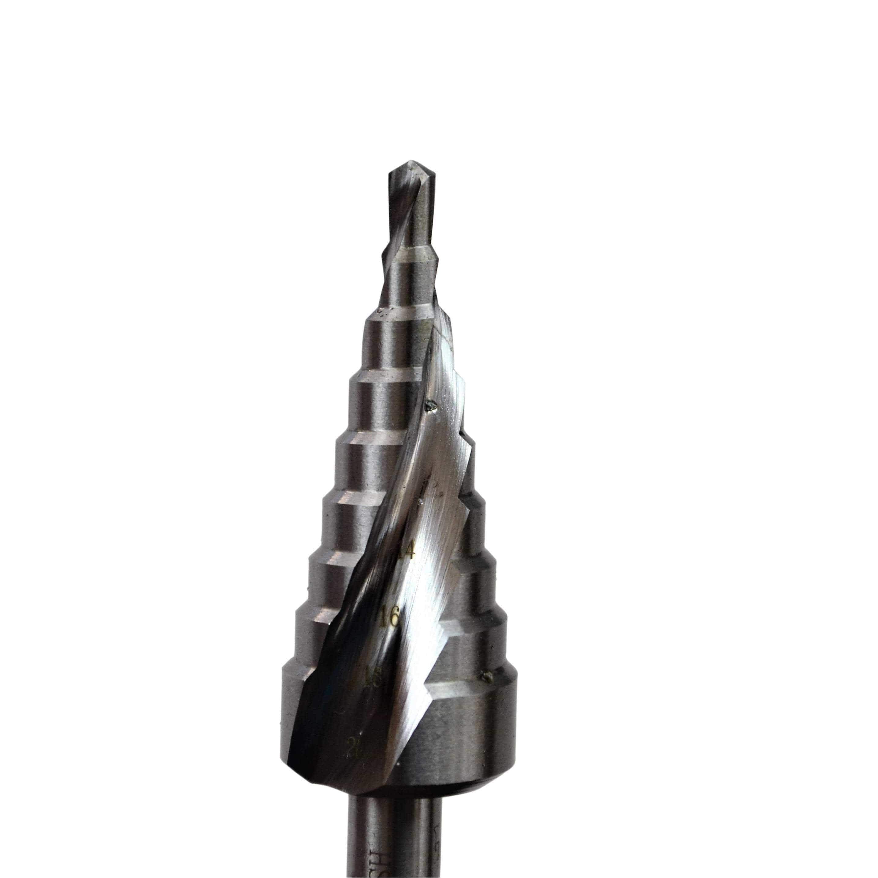 Twin Eagle Imports Drill Bits 3 Piece Spiral Flute Step Drill Set