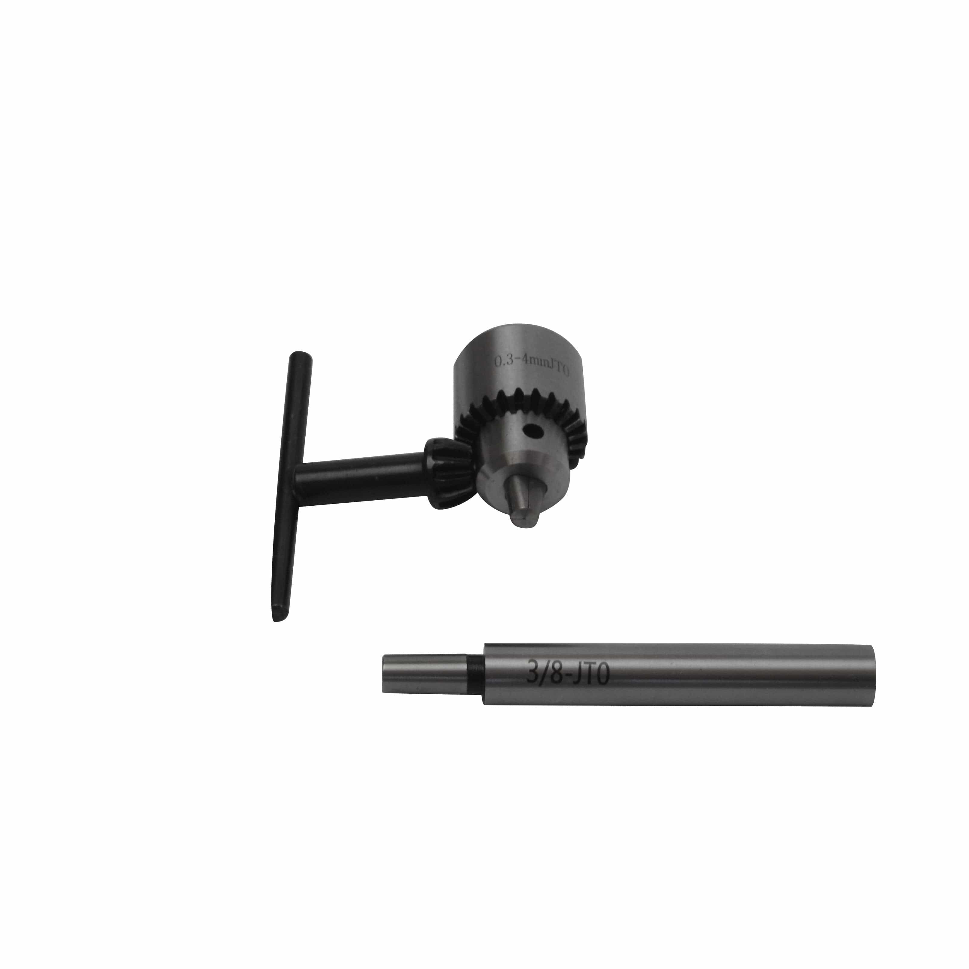 Twin Eagle Imports Drill Chuck 0.3-4mm Key Drill Chuck with JT0 3/8 Straight Shank Arbor