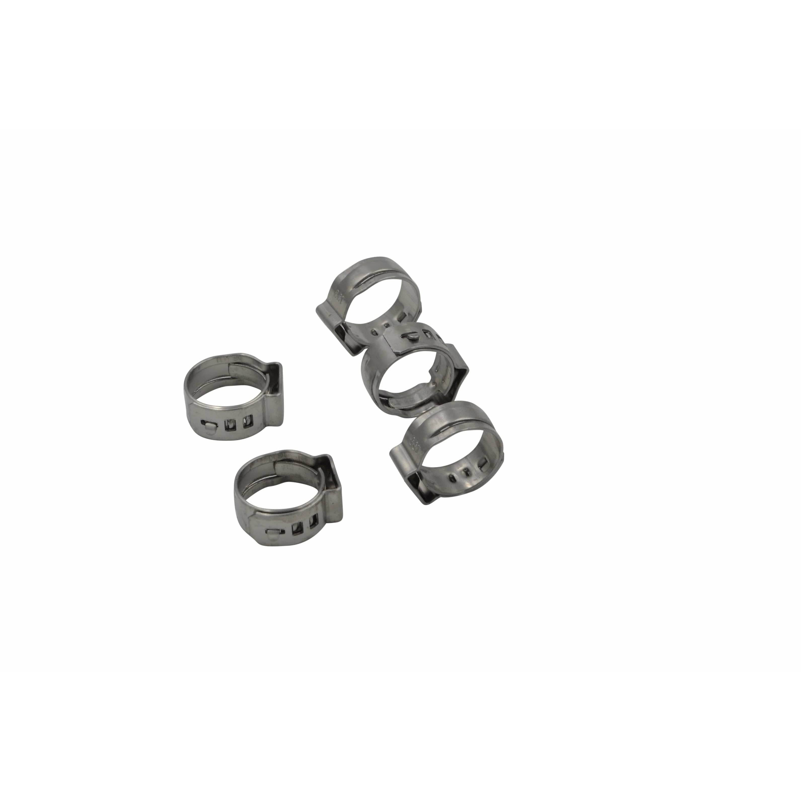 Twin Eagle Imports Grab Kits 100 Piece 304 Stainless Steel 10.8-13.3mm Ear Hose Clamp