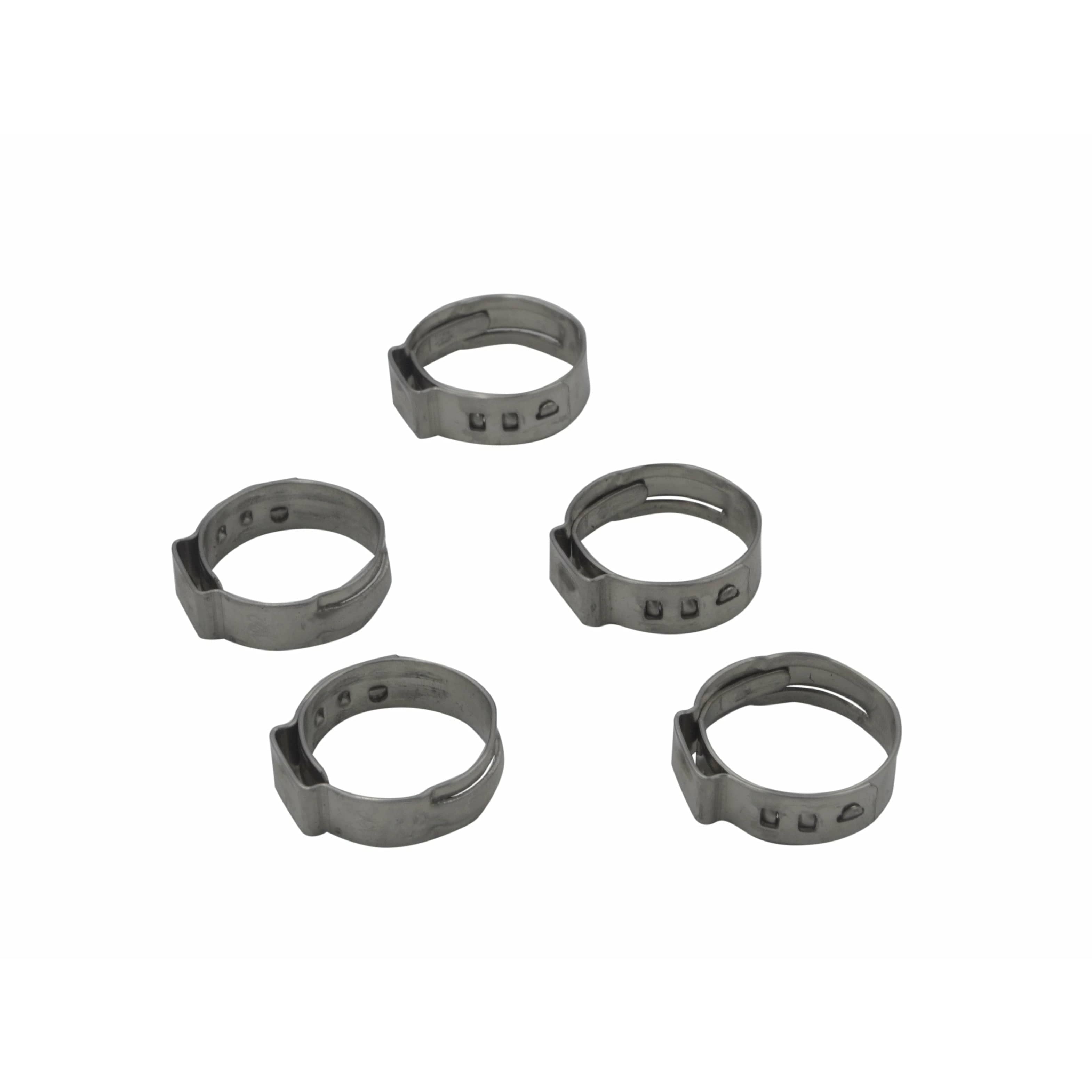 Twin Eagle Imports Grab Kits 100 Piece 304 Stainless Steel 16-19.2mm Ear Hose Clamp