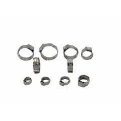 Twin Eagle Imports Grab Kits 100 Piece 304 Stainless Steel 9.6-11.3mm Ear Hose Clamp