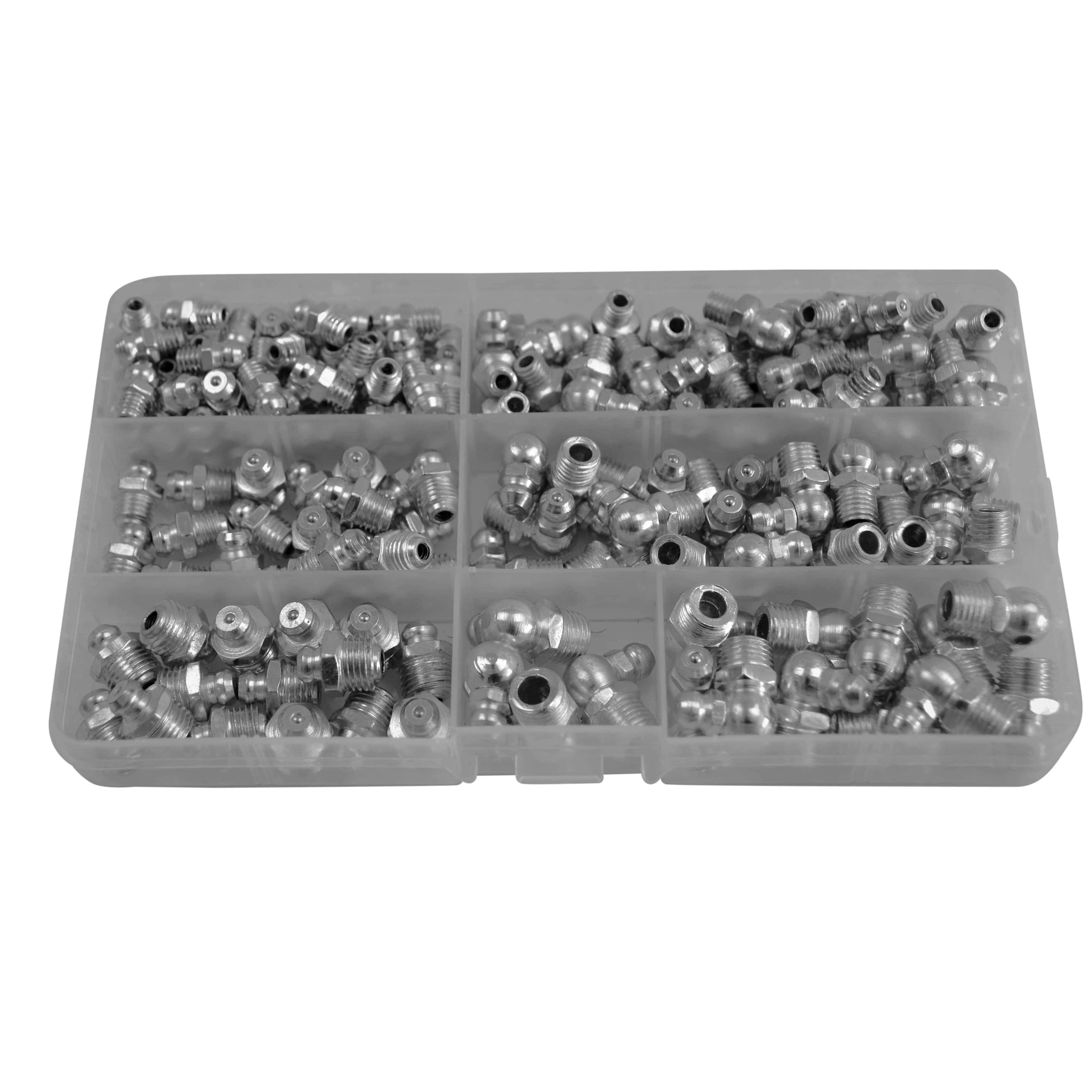 Twin Eagle Imports Grab Kits 145pc Metric Grease Nipples Steel Grab Kit