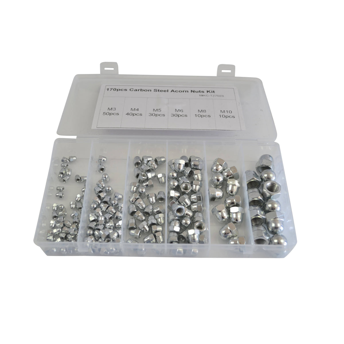 Twin Eagle Imports Grab Kits 170pc Metric Acorn Nut Carbon Steel Grab Kit Assortment