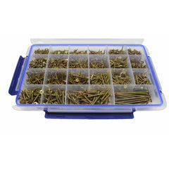 Twin Eagle Imports Grab Kits 1800pc Wood Screws Multi Size Pozi Drive Grab Kit Assortment
