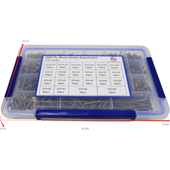 Twin Eagle Imports Grab Kits 1800pc Wood Screws Multi Size Pozi Drive Grab Kit Assortment