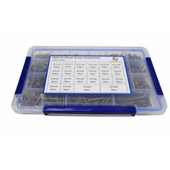 Twin Eagle Imports Grab Kits 1800pc Wood Screws Multi Size Pozi Drive Grab Kit Assortment
