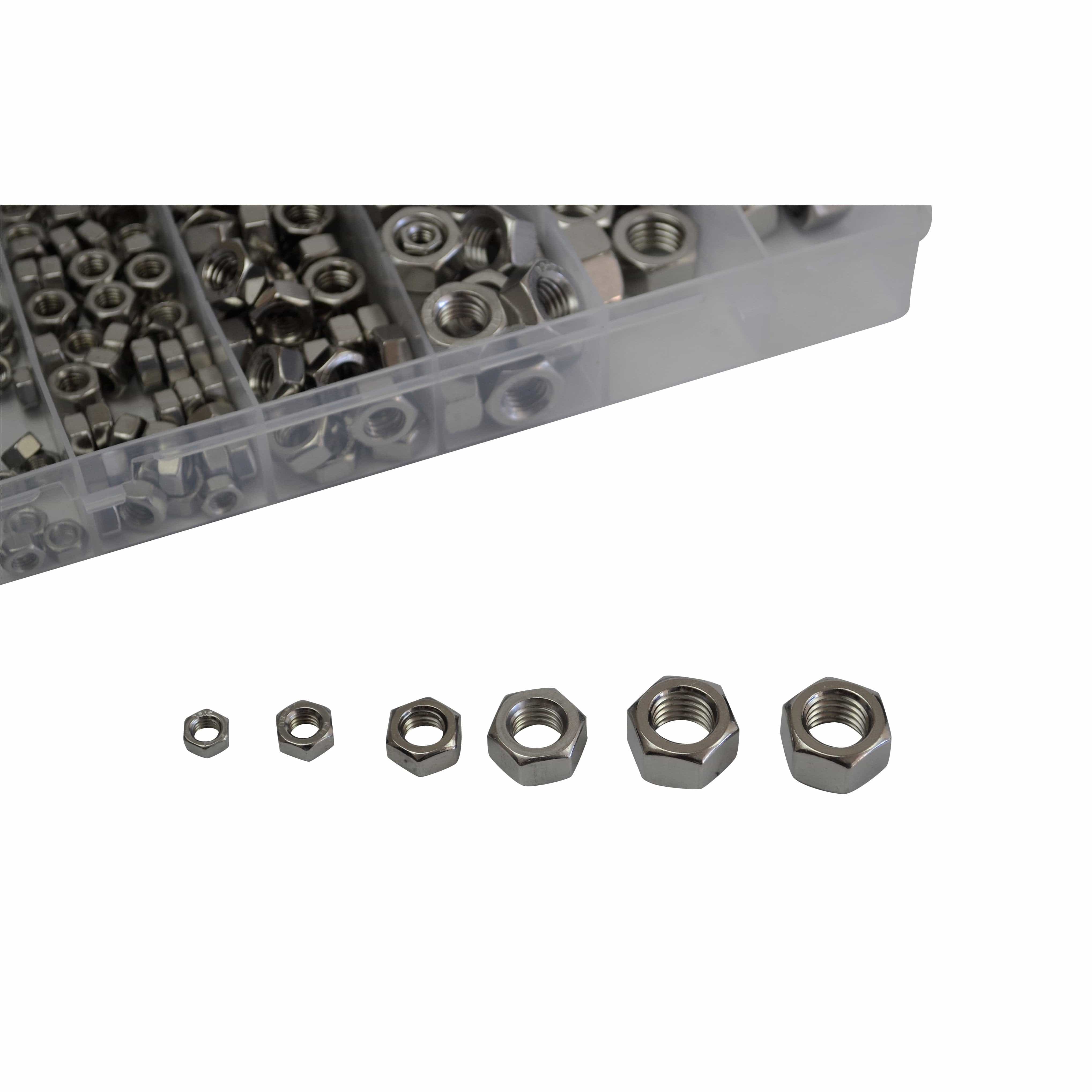 Twin Eagle Imports Grab Kits 190pc 316 Stainless Steel Metric UNC Hex Nut and 460pc Stainless Steel Washer