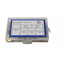 Twin Eagle Imports Grab Kits 250pc Metric Brass Washer Grab Kit Assortment