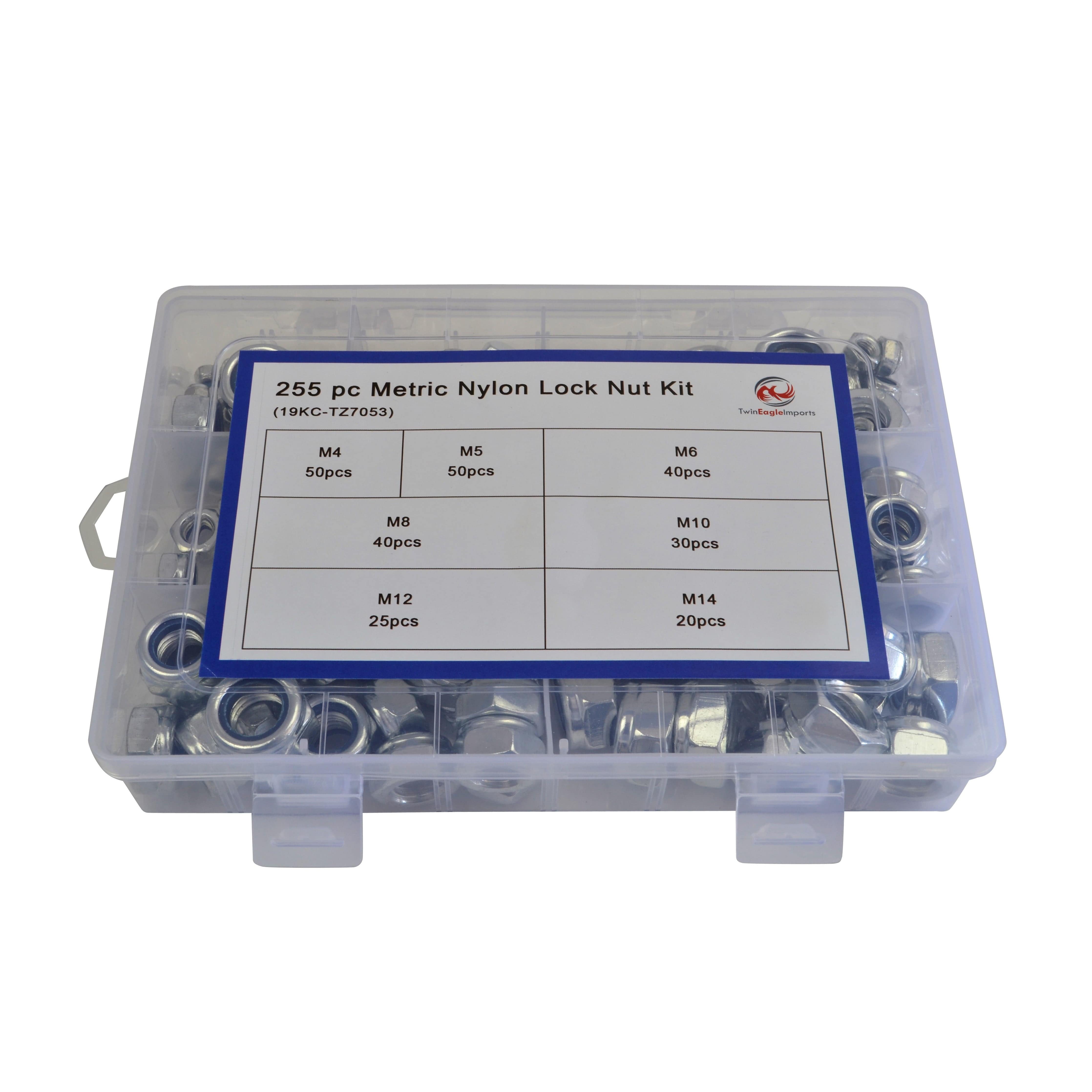 Twin Eagle Imports Grab Kits 255pc Metric Nylock Nut Kit