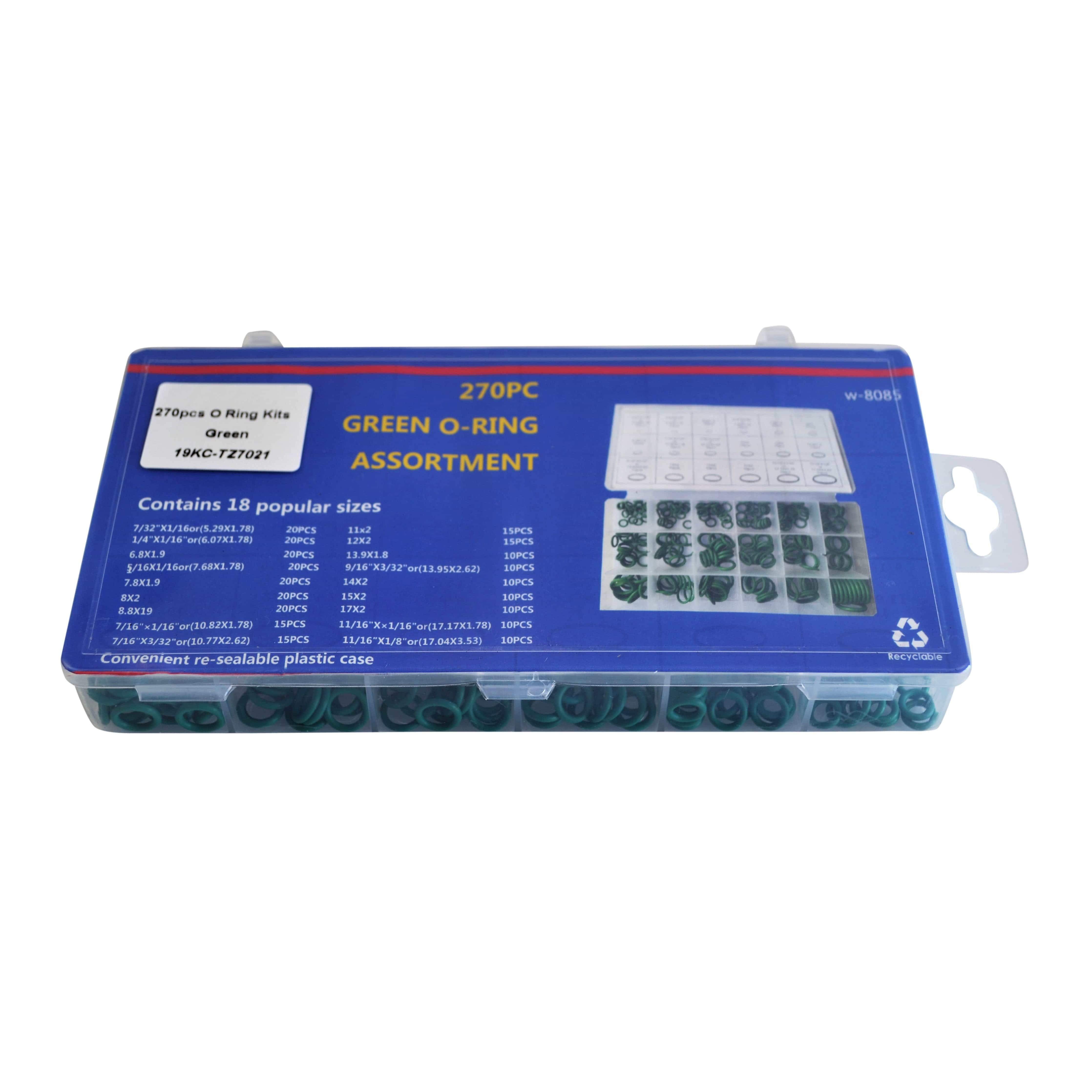 Twin Eagle Imports Grab Kits 270pc Green Nitrile Metric + Imperial O-Ring kit