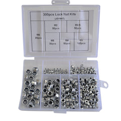 Twin Eagle Imports Grab Kits 300pc Hex Nylock Nylon Carbon Steel Nut Grab Kit