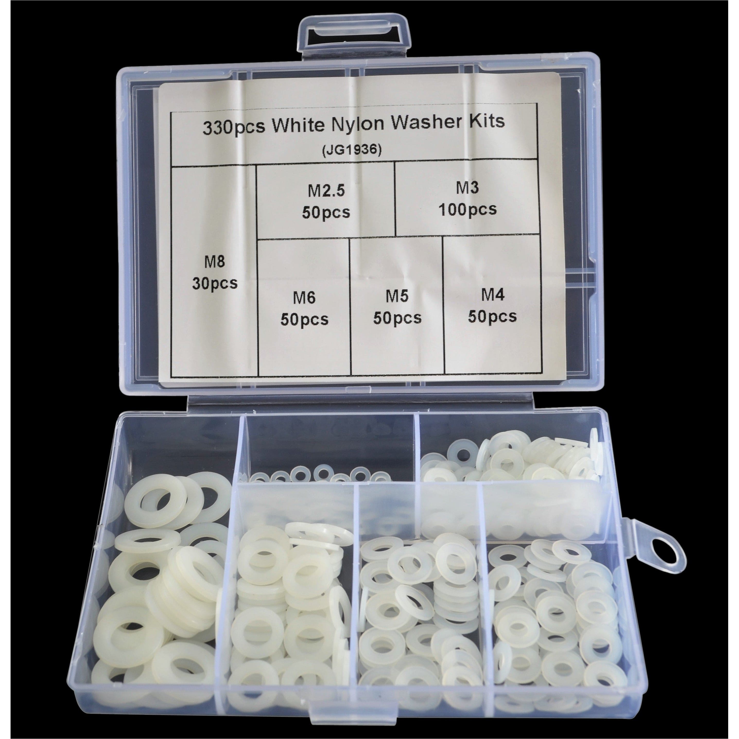 Twin Eagle Imports Grab Kits 330pc Metric Nylon Washer Grab Kit Assortment