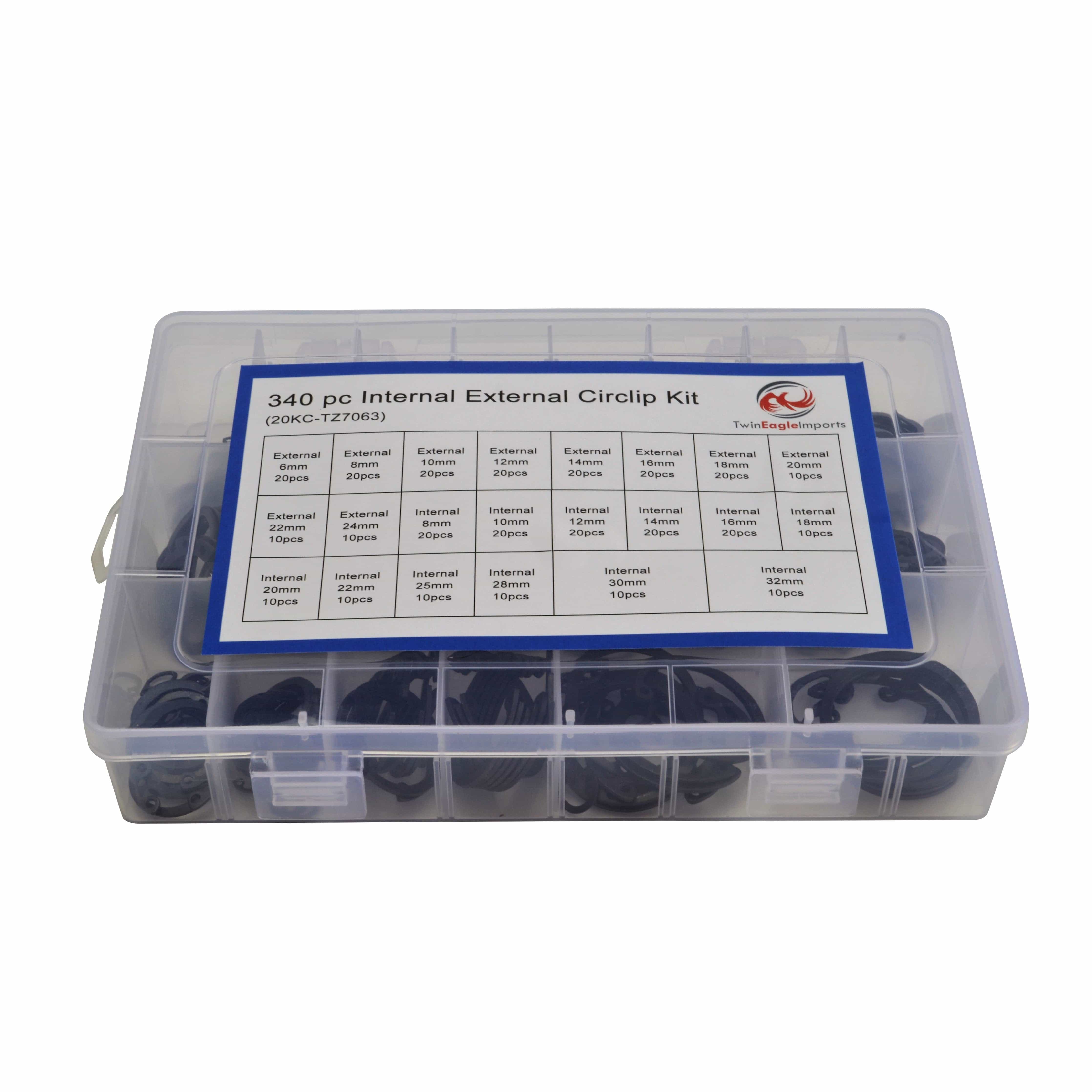 Twin Eagle Imports Grab Kits 340pc Internal External Circlip Snap Ring
