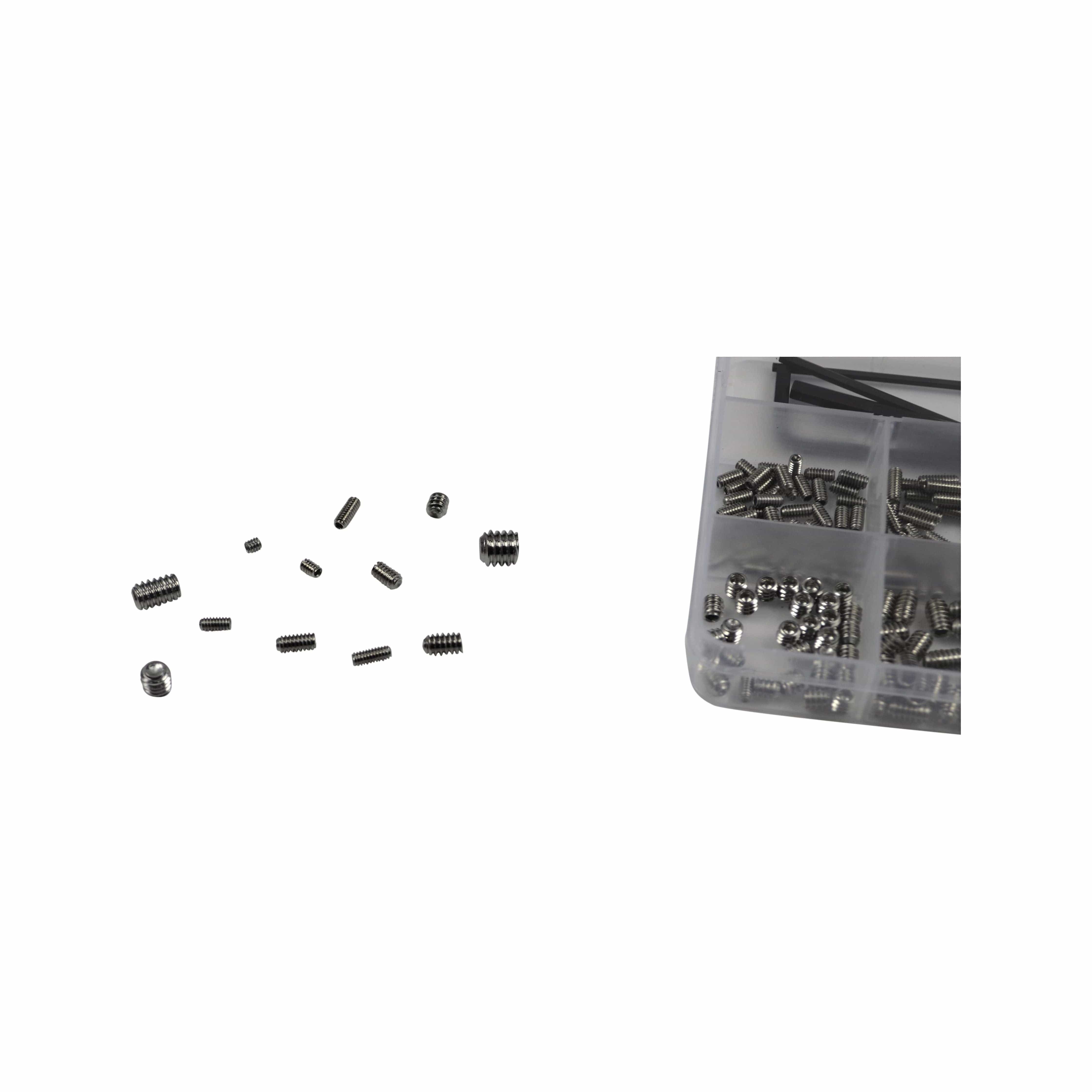 Twin Eagle Imports Grab Kits 410pc Imperial Stainless Steel Grub Screw Grab Kit Assortment
