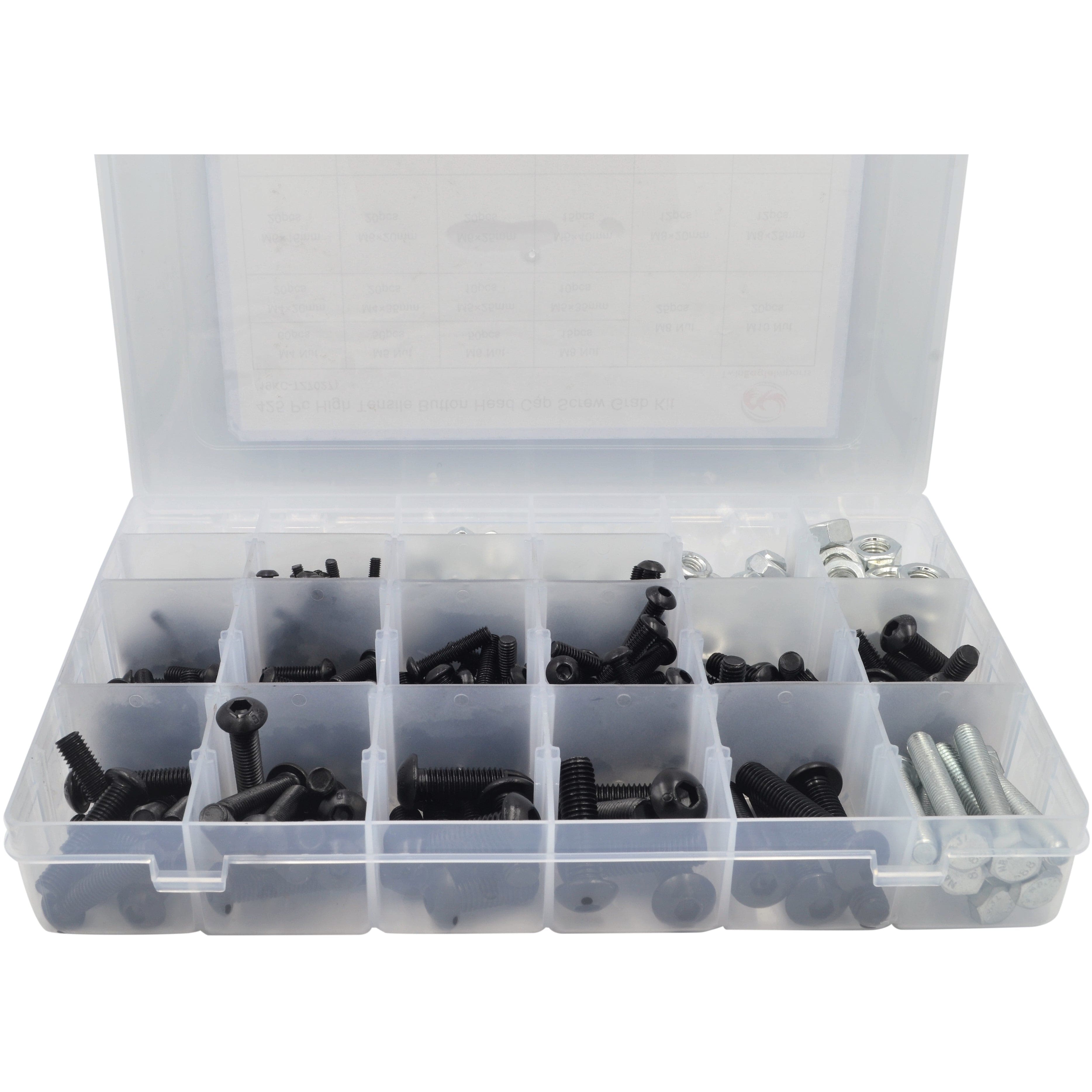 Twin Eagle Imports Grab Kits 425pc Button Head Cap Screw Bolts Grab Kit