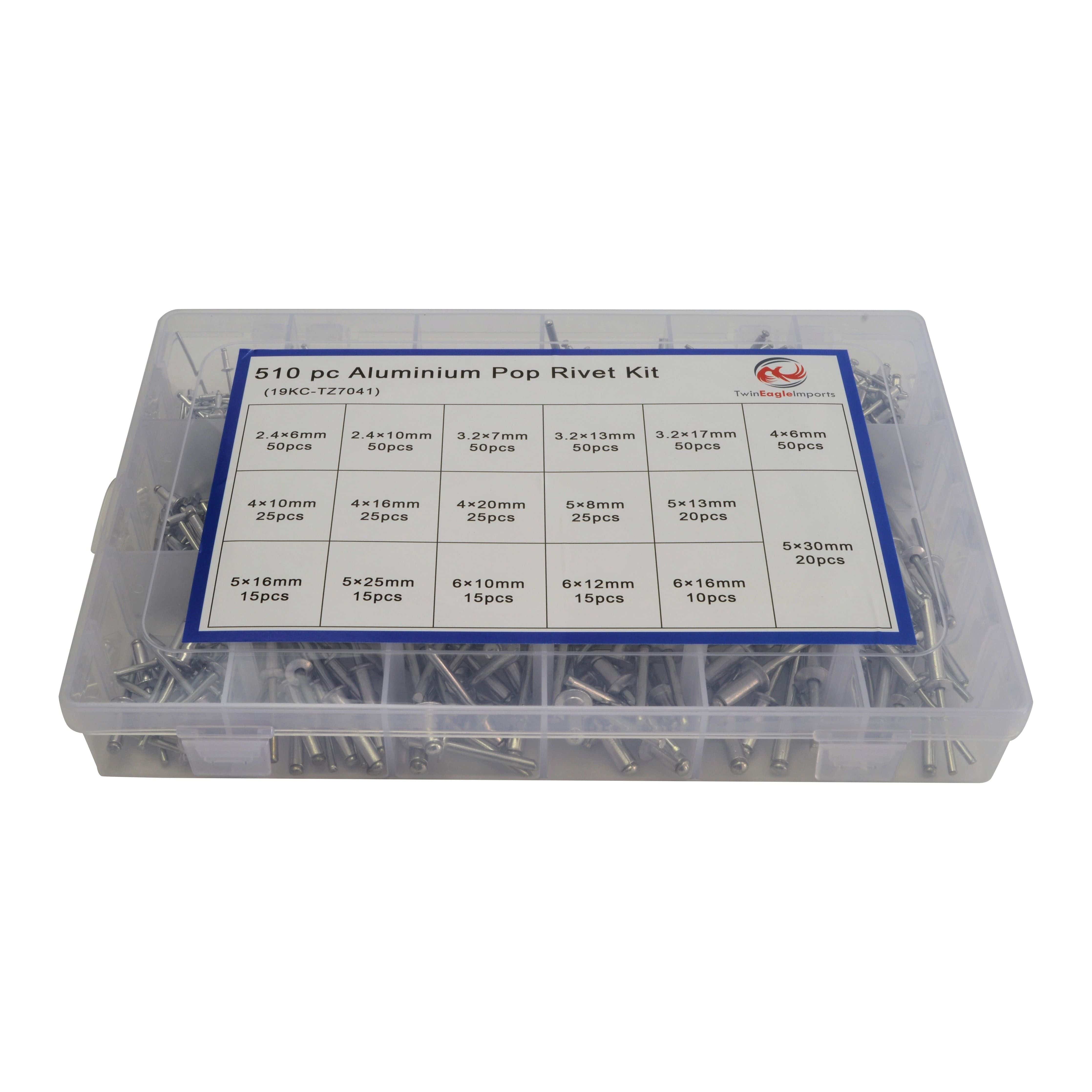 Twin Eagle Imports GRAB KITS 510pc Pop Rivit Kit Grab Kit