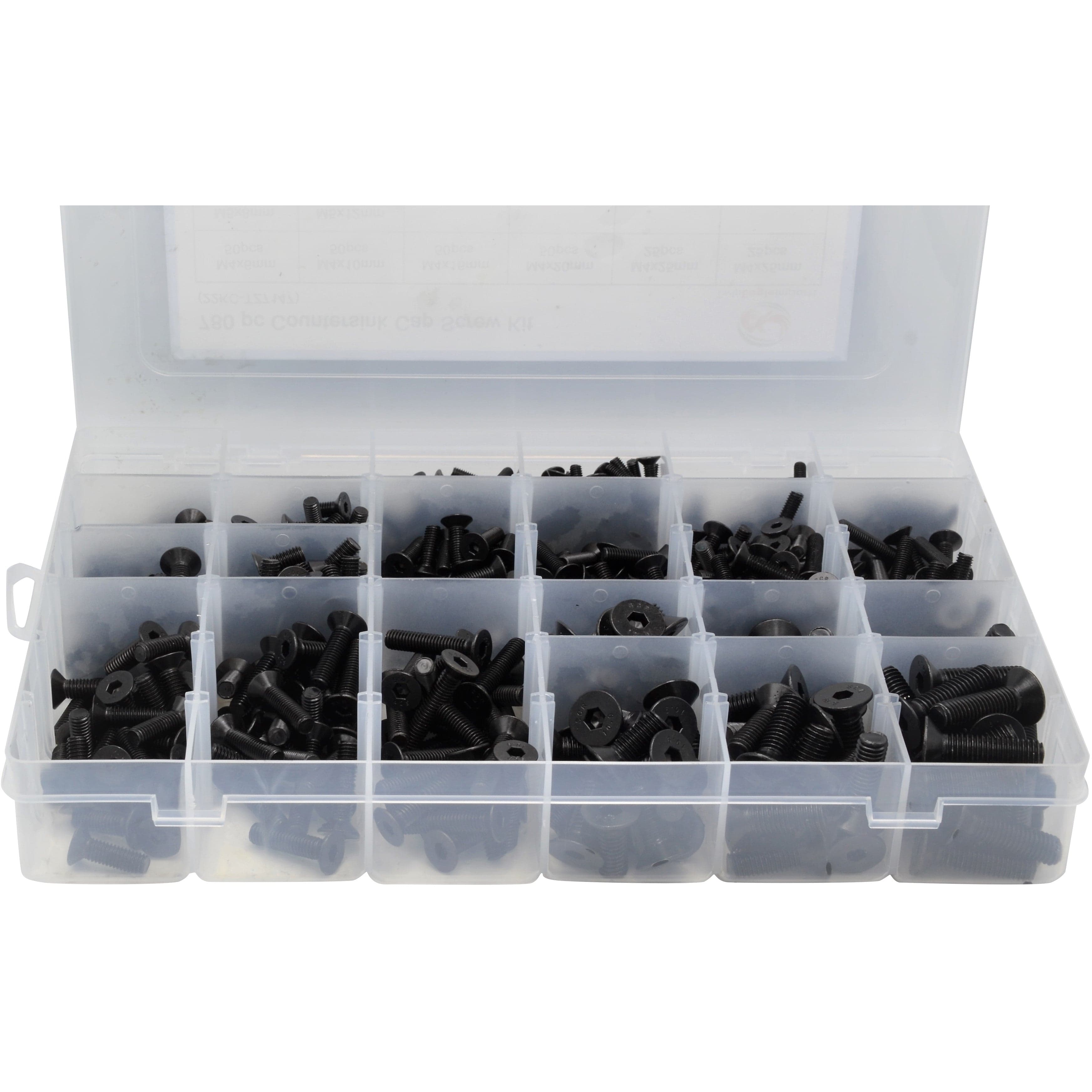 Twin Eagle Imports Grab Kits 780 Piece High Tensile Countersink Cap Screw Grab Kit Assortment