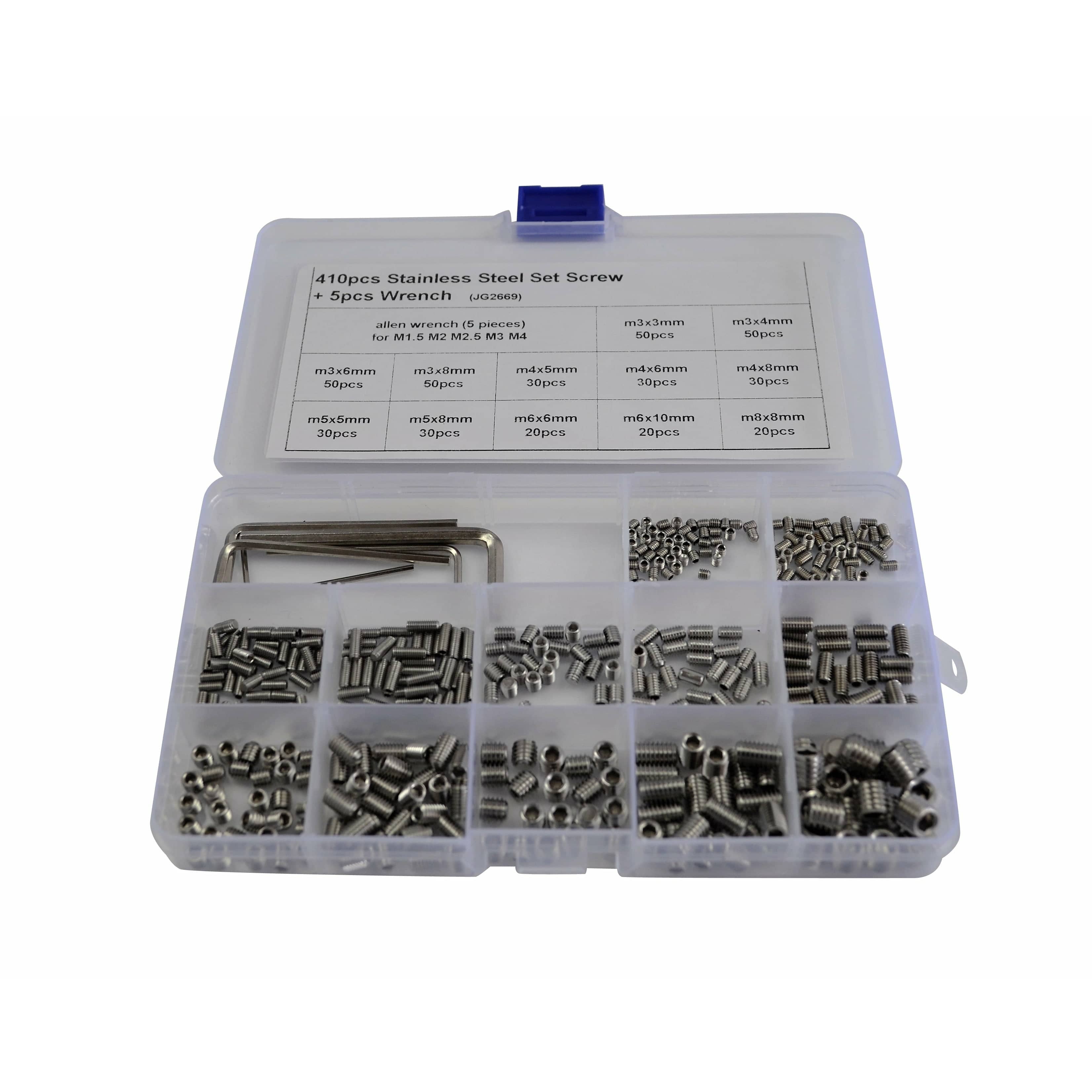 Twin Eagle Imports Grab Kits 820pc Metric and Imperial Stainless Steel Grub Screw Grab Kit