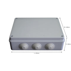Twin Eagle Imports Junction Box 255x200x80 mm ABS Plastic IP65 Waterproof Junction Box