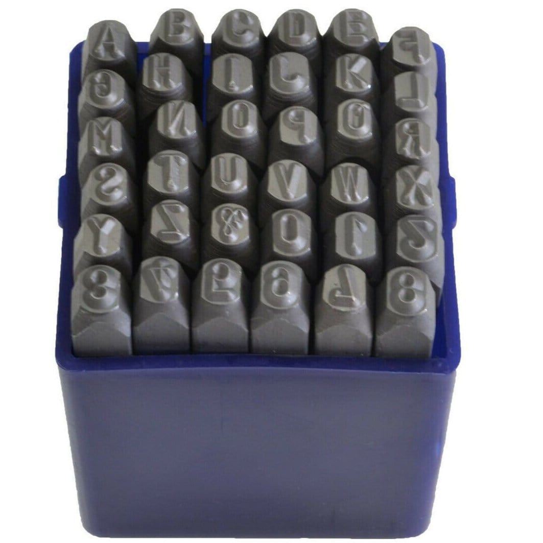 Twin Eagle Imports Letter and Number Stamp Punches 4mm Letter and Number Stamp Punch 36 Piece