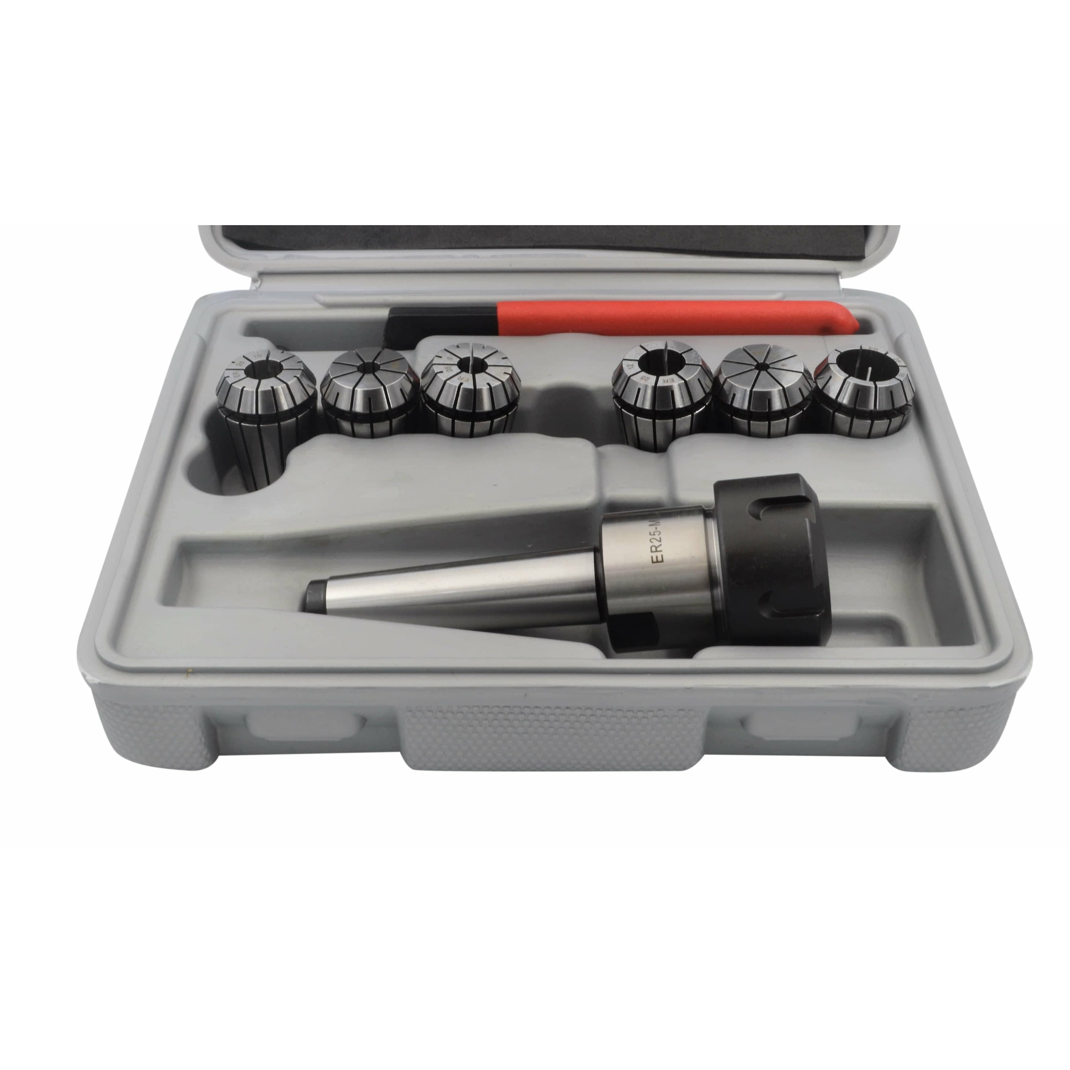 Twin Eagle Imports Milling Chuck 6 pc ER25 MT2 M10 Drawbar Precision  Spring Collet Set