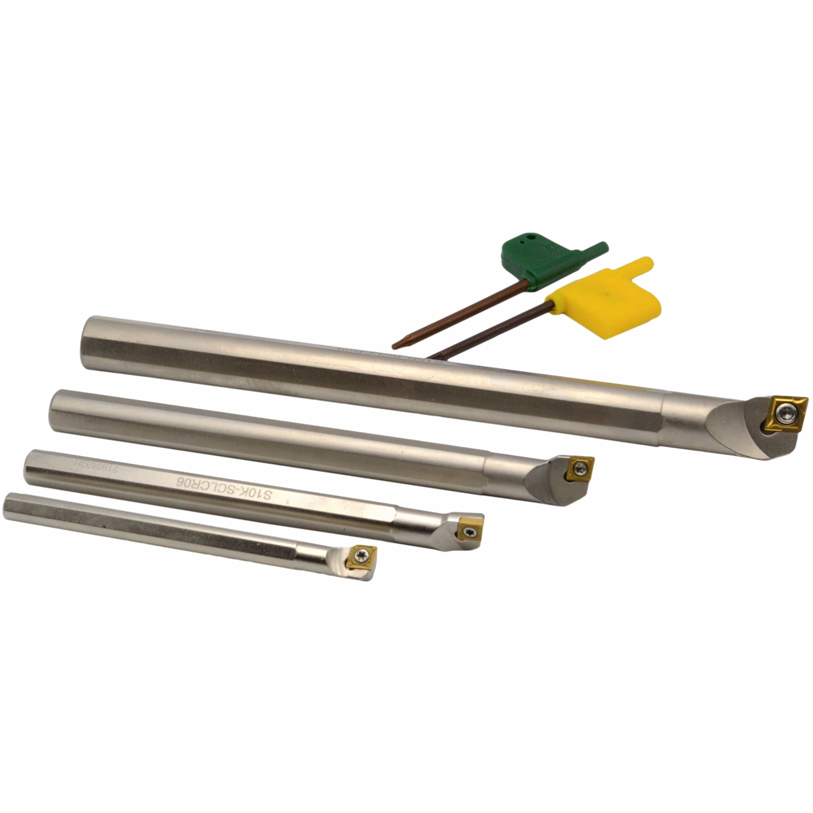 Twin Eagle Imports Turning Tool Indexable Boring Bar 4 Piece Set 8 / 10 / 12 / 16 mm Shank