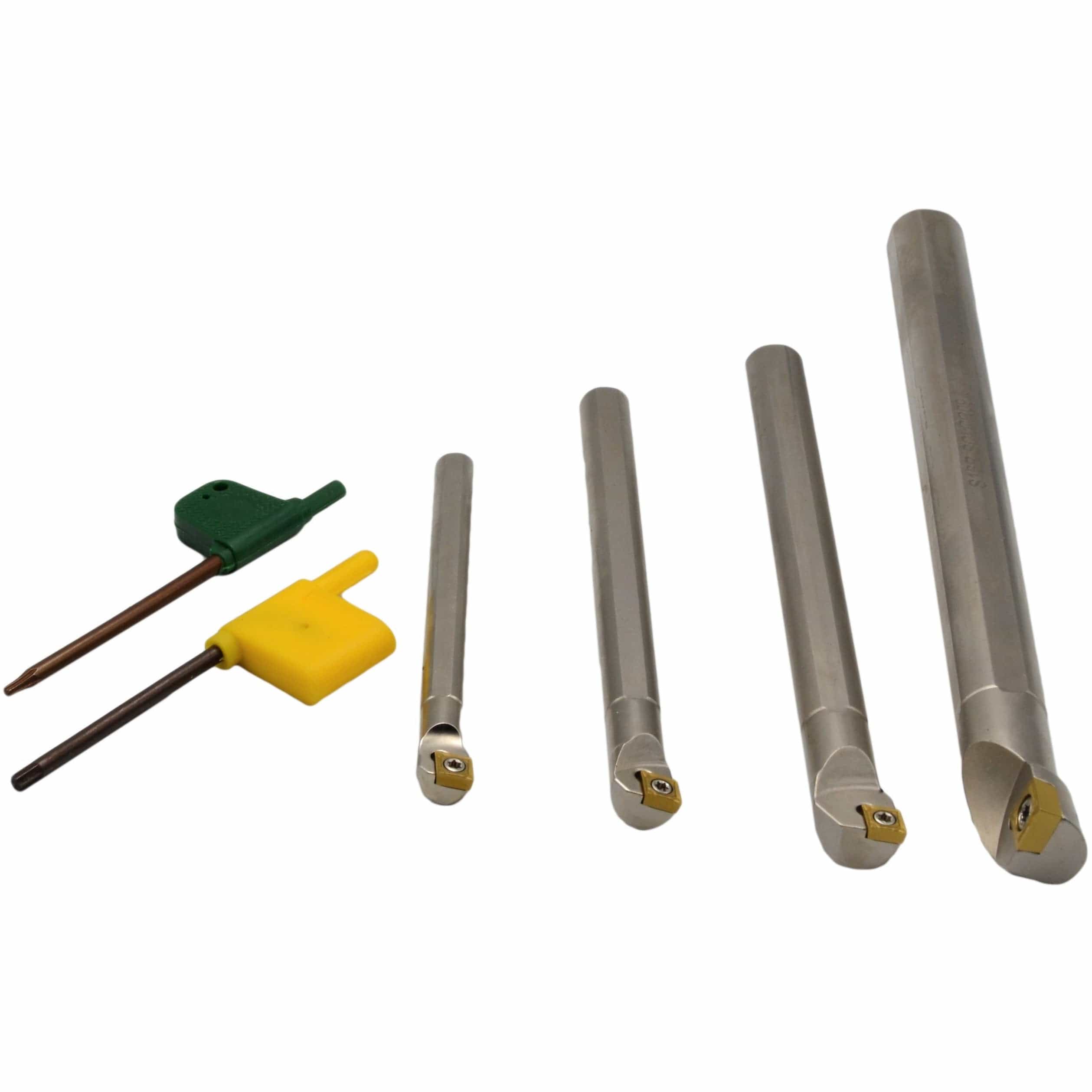 Twin Eagle Imports Turning Tool Indexable Boring Bar 4 Piece Set 8 / 10 / 12 / 16 mm Shank