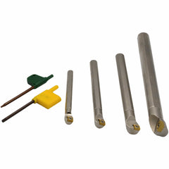 Twin Eagle Imports Turning Tool Indexable Boring Bar 4 Piece Set 8 / 10 / 12 / 16 mm Shank