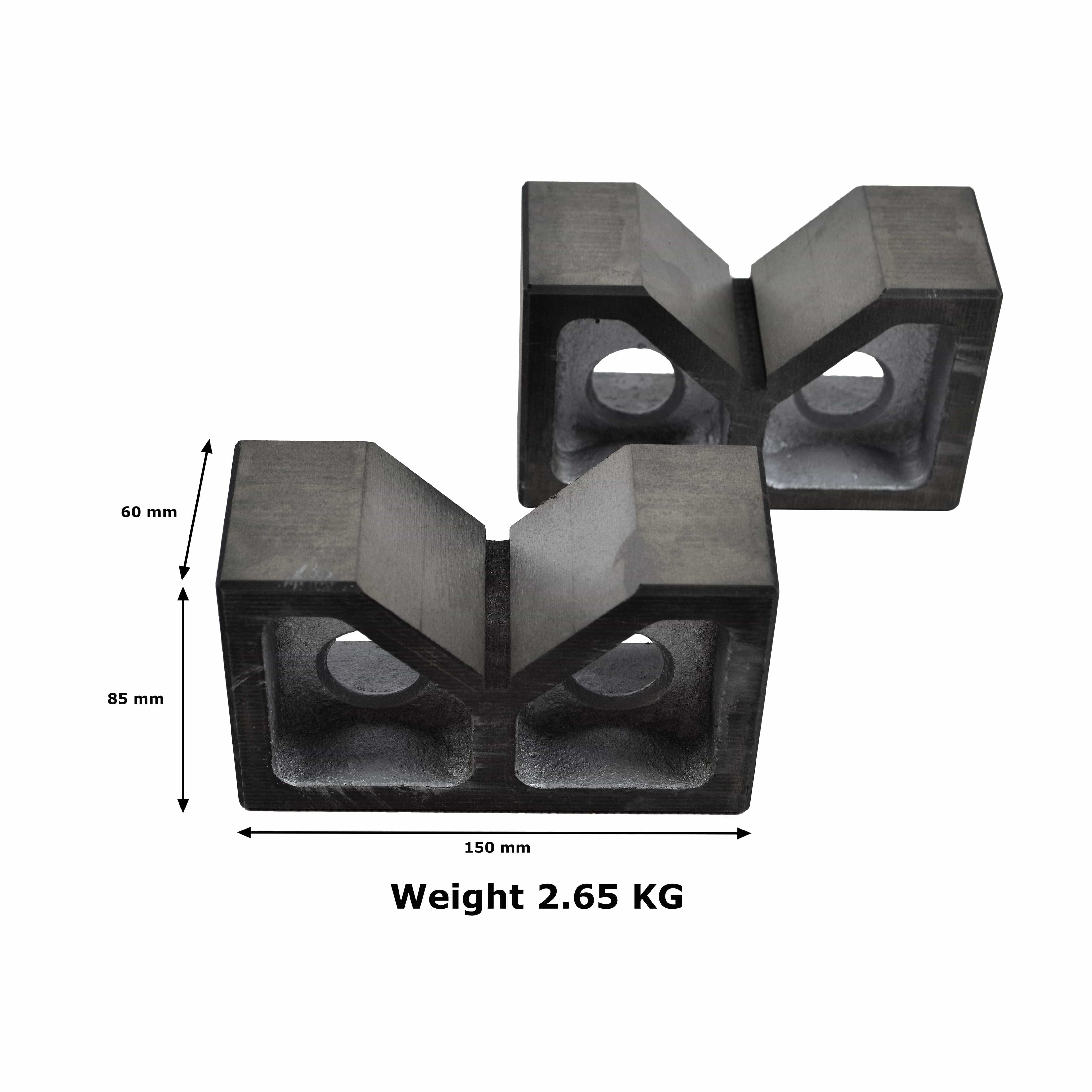 Twin Eagle Imports V Block Premium 6" Cast Iron V Block Set for Precision Milling